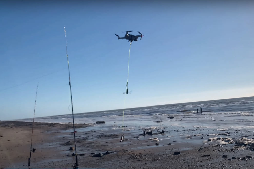 a pesca con il drone