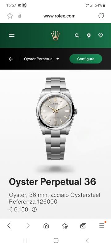 Rolex configura new arrivals orologio