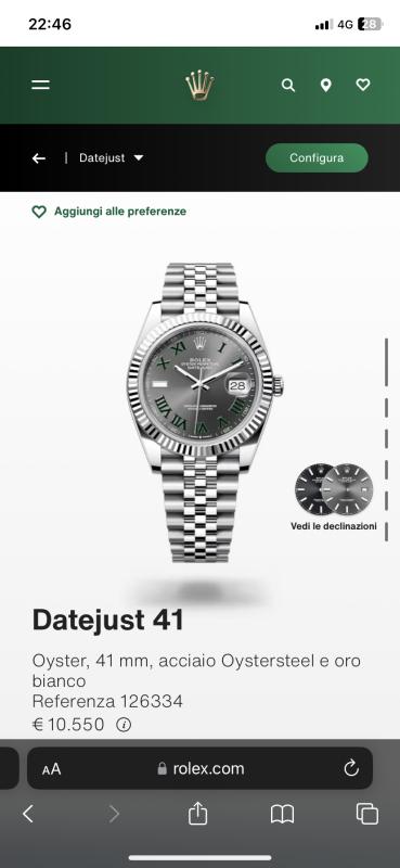 Rolex Datejust Dubbio su misura