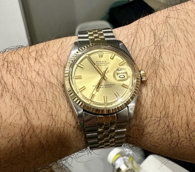 Rolex Datejust 1601 Wide Boy Sigma Dial acciaio e oro
