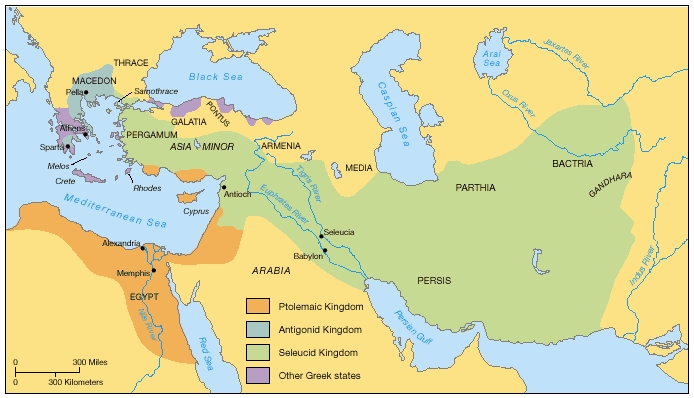Regni Ellenistici Cartina