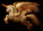 gold unicorn, unicorno d'oro