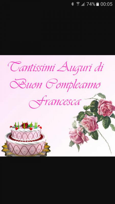 Buon Compleanno Francesca