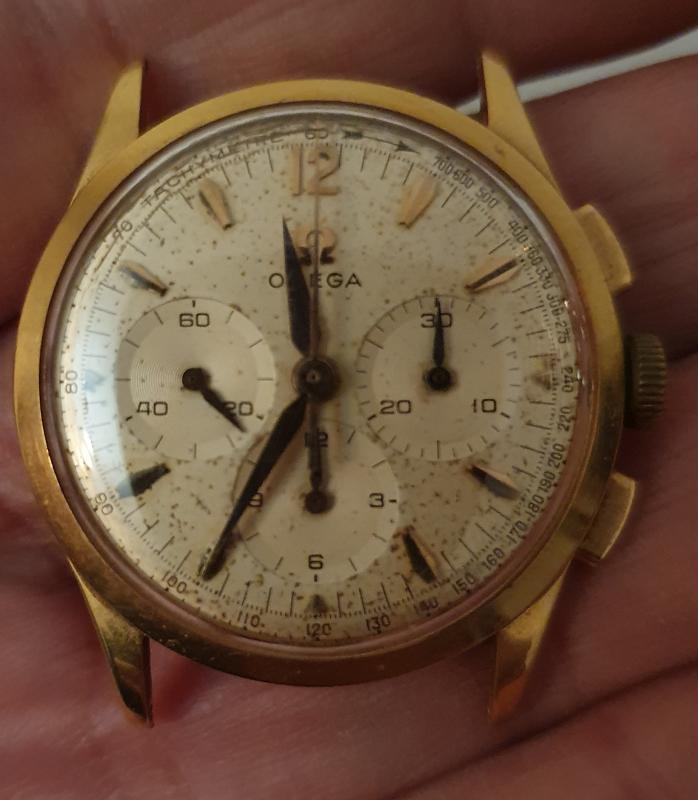 Omega cronografo in oro anni 50 60 pareri